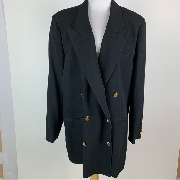 Austin Reed Jackets & Blazers - Austin Reed Black Wool Double Breasted Blazer 18W